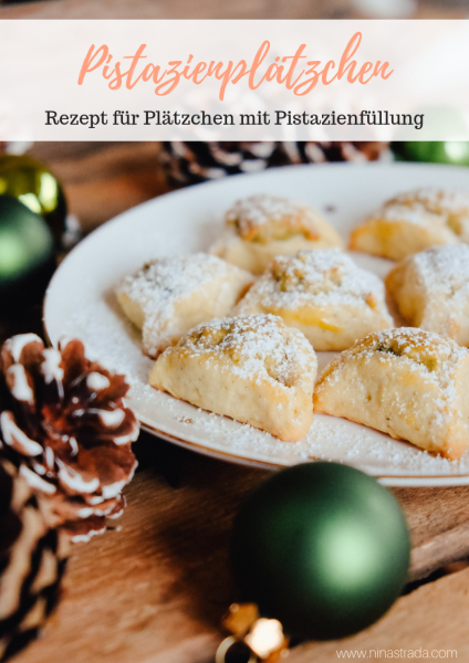 Plätzchen Rezept für Weihnachten: Pistazienplätzchen mit Pistazien-Mandel-Füllung