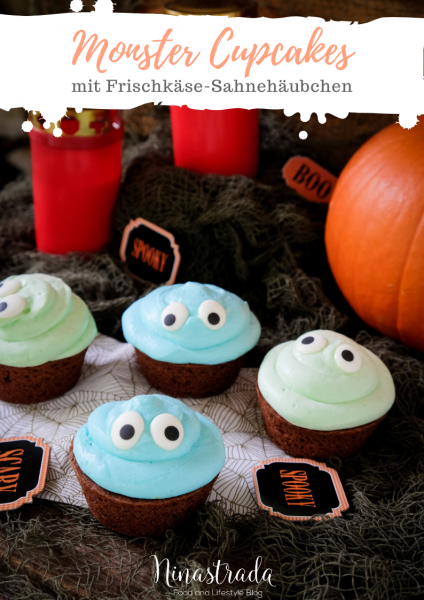 Monster Cupcakes mit Zuckeraugen