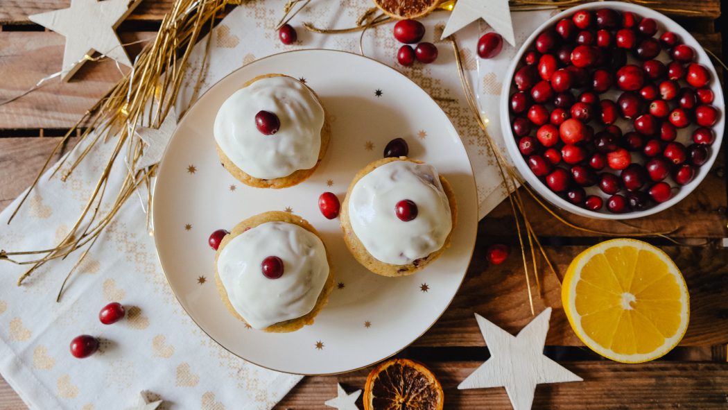 Orange Cranberry Muffins mit Frischkäse Frosting – Food Blog ninastrada