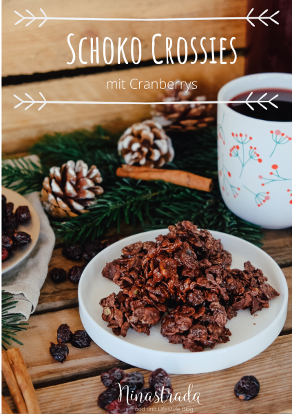 Schoko Crossies mit Cranberrys Geschenk aus der Küche DIY Weihnachten