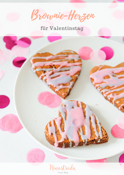 Backen für Valentinstag - Rezept für Brownie-Herzen