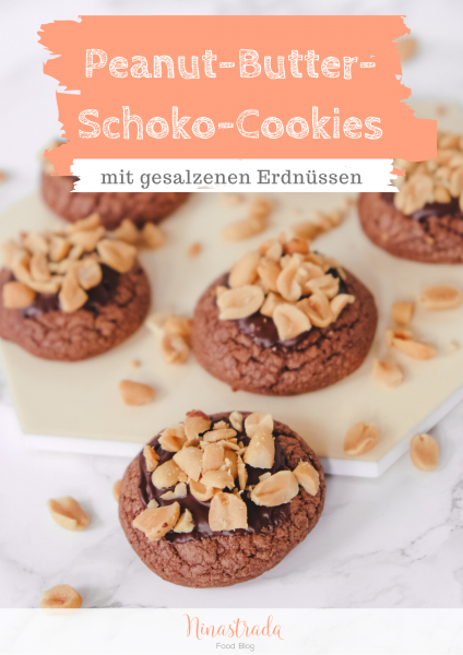 Rezept: Peanut-Butter-Schoko-Cookies mit Erdnussbutter und gesalzenen Erdnüssen