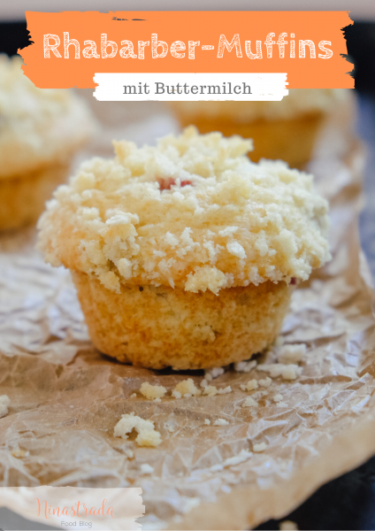 Saftige Buttermilch-Rhabarber-Muffins
