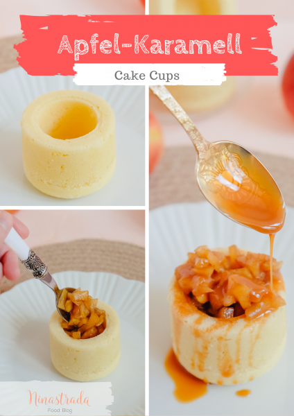 Einfaches Rezept für Apfel-Karamell-Cake-Cups