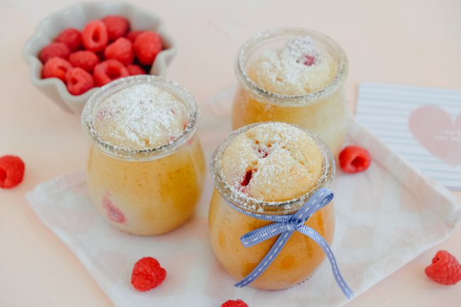 Himbeer-Zitronen-Kuchen im Glas für Muttertag