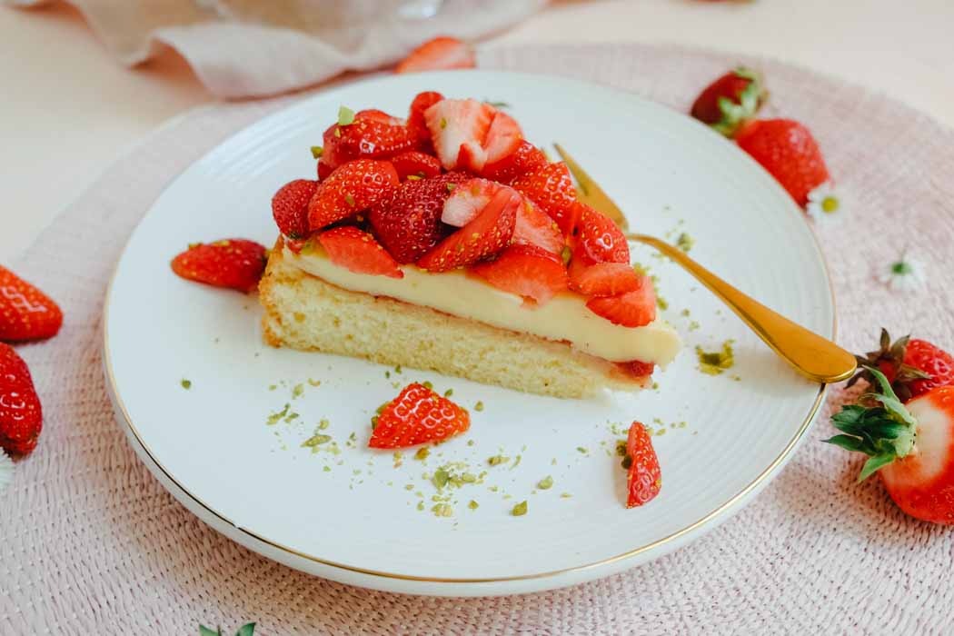 Einfacher Erdbeerkuchen mit Pudding – Food Blog ninastrada