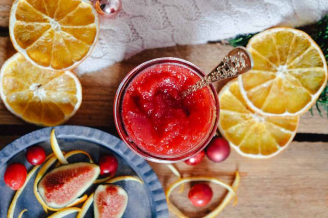 Weihnachtsmarmelade mit Glitzer Rezept